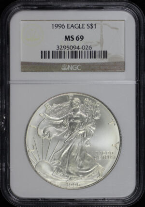 Obverse of this 1996 Silver Eagle NGC MS-69