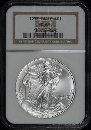 Obverse of this 1997 Silver Eagle NGC MS-69