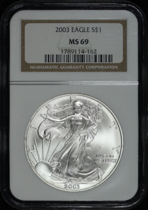 Obverse of this 2003 Silver Eagle NGC MS-69