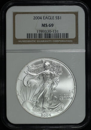 Obverse of this 2004 Silver Eagle NGC MS-69
