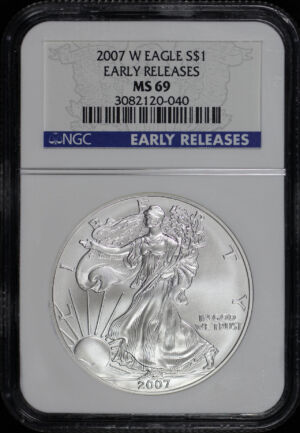 Obverse of this 2007 W Silver Eagle NGC MS-69