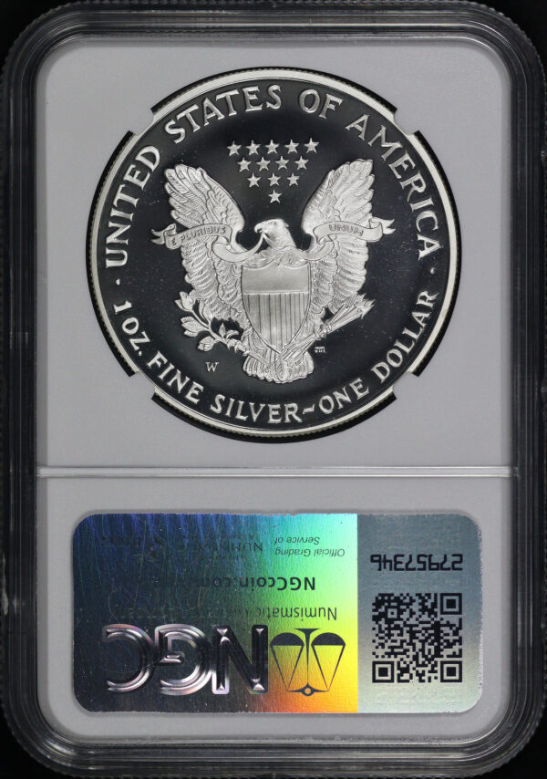 Reverse of this 1995-W American Silver Eagle from Anniversary Set NGC PF-69 Ultra Cameo