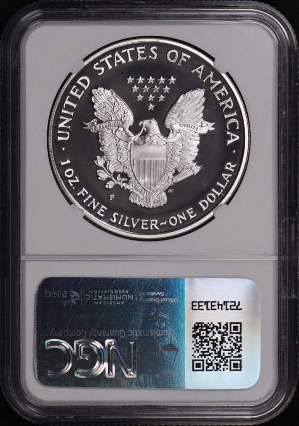 Reverse of this 1998-P American Silver Eagle NGC PF-70 Ultra Cameo