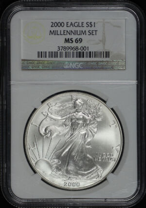 Obverse of this 2000 Silver Eagle NGC MS-69 Millennium Set 