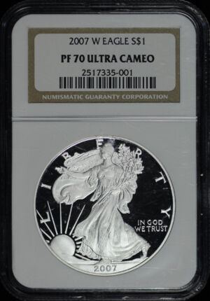 Obverse of this 2007 W Silver Eagle NGC PF-70 UC