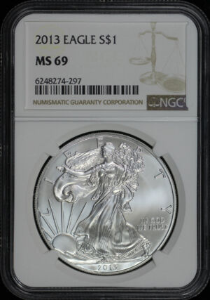Obverse of this 2013 Silver Eagle NGC MS-69