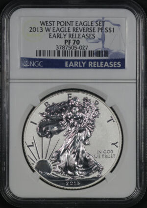 Obverse of this 2013-W Silver Eagle NGC PF-70 Reverse Proof Early Release 