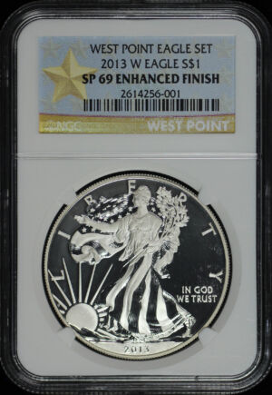 Obverse of this 2013-W Silver Eagle NGC SP-69 Enhanced Finish