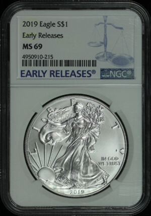 Obverse of this 2019 Silver Eagle NGC MS-69 Early Release 