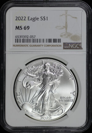 Obverse of this 2022 Silver Eagle NGC MS-69