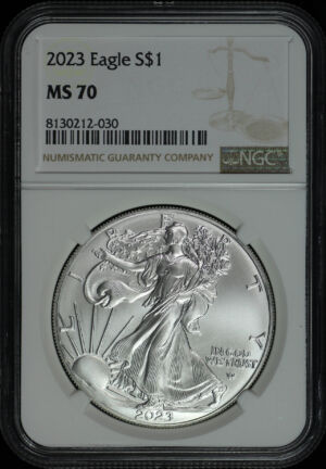 Obverse of this 2023 Silver Eagle NGC MS-70