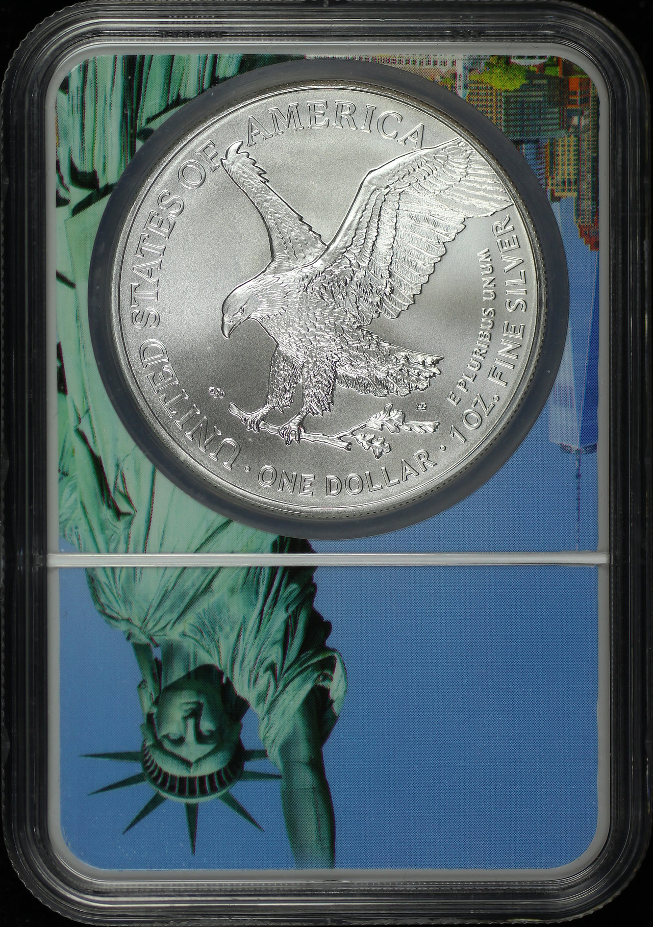 Reverse of this 2023-(W) Silver Eagle Struck at West Point Mint NGC MS-70 Early Release