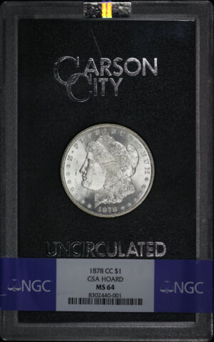 Obverse of this 1878-CC Morgan Dollar NGC MS-64 GSA Hard Pack With Box