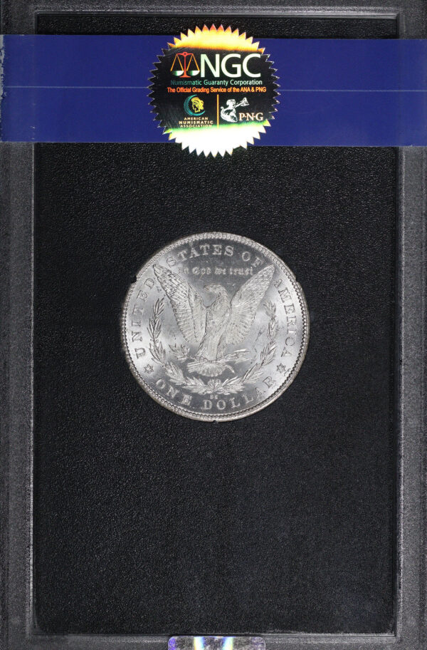 Reverse of this 1878-CC Morgan Dollar NGC MS-64+ CAC GSA Hard Pack With Box