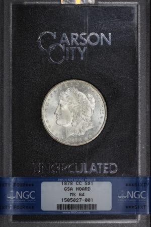 Obverse of this 1878-CC Morgan Dollar NGC MS-64 GSA Hard Pack With Box