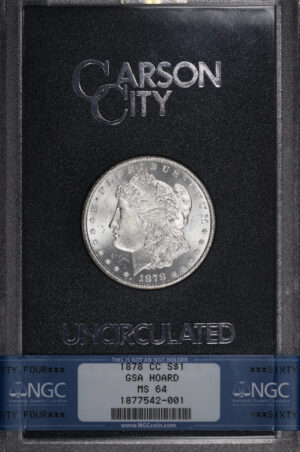 Obverse of this 1878-CC Morgan Dollar NGC MS-64 GSA Hard Pack With Box