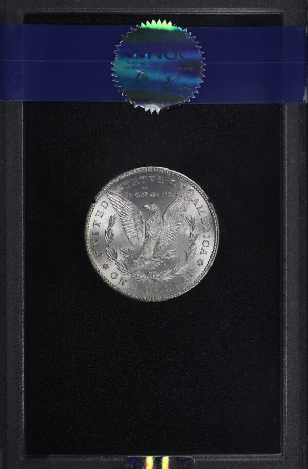 Reverse of this 1878-CC Morgan Dollar Gsa Hoard NGC MS-65 CAC GSA Hard Pack With Box & Dated COA