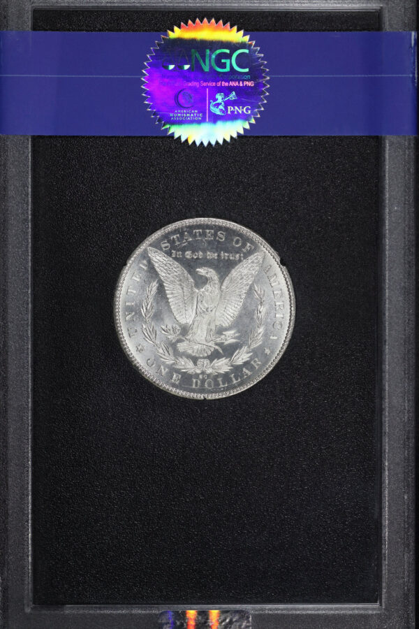 Reverse of this 1878-CC Morgan Dollar NGC MS-63 PL GSA Hard Pack With Box