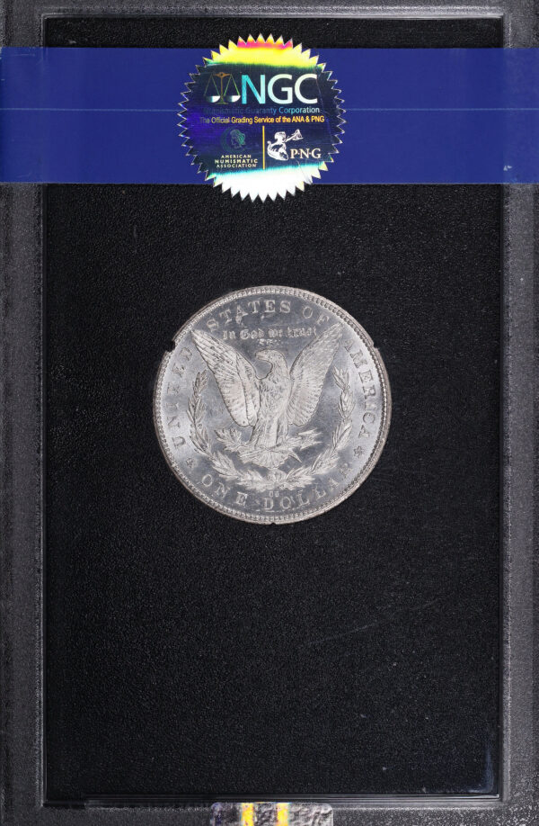 Reverse of this 1879-CC Morgan Dollar NGC MS-63 GSA Hard Pack With Box