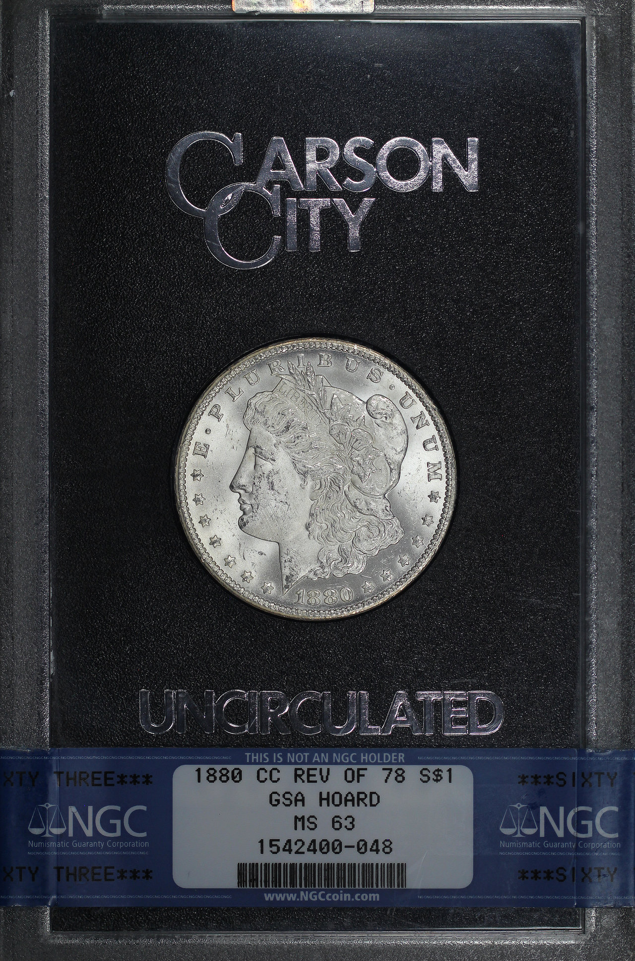 1880-CC Hitlist-40 Morgan Dollar VAM-7 Reverse of 1878 NGC MS-63 GSA