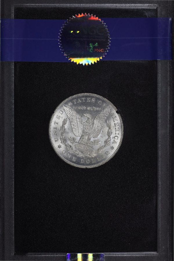 Reverse of this 1880-CC/79 CC Top-100 Morgan Dollar Vam 4 Rev OF 78 Gsa Hoard NGC MS-64 GSA Hard Pack With Box & Dated COA