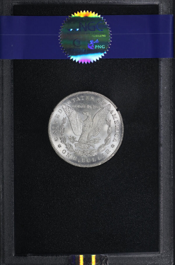 Reverse of this 1880/79-CC Top-100 Morgan Dollar VAM-4 Reverse of 1878 NGC MS-65 GSA Hard Pack With Box 