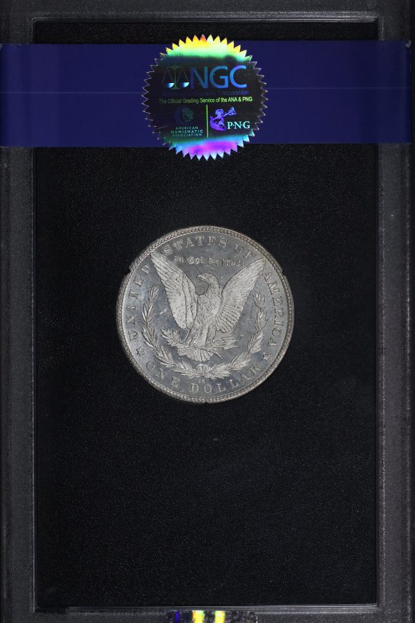 Reverse of this 1880-CC 8/7 Top-100 Morgan Dollar VAM-6 NGC MS-62 PL GSA Hard Pack With Box