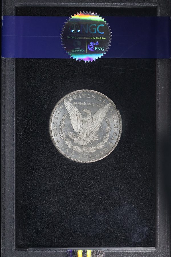 Reverse of this 1880-CC 8/7 Top-100 Morgan Dollar VAM-6 NGC MS-63 PL GSA Hard Pack With Box 