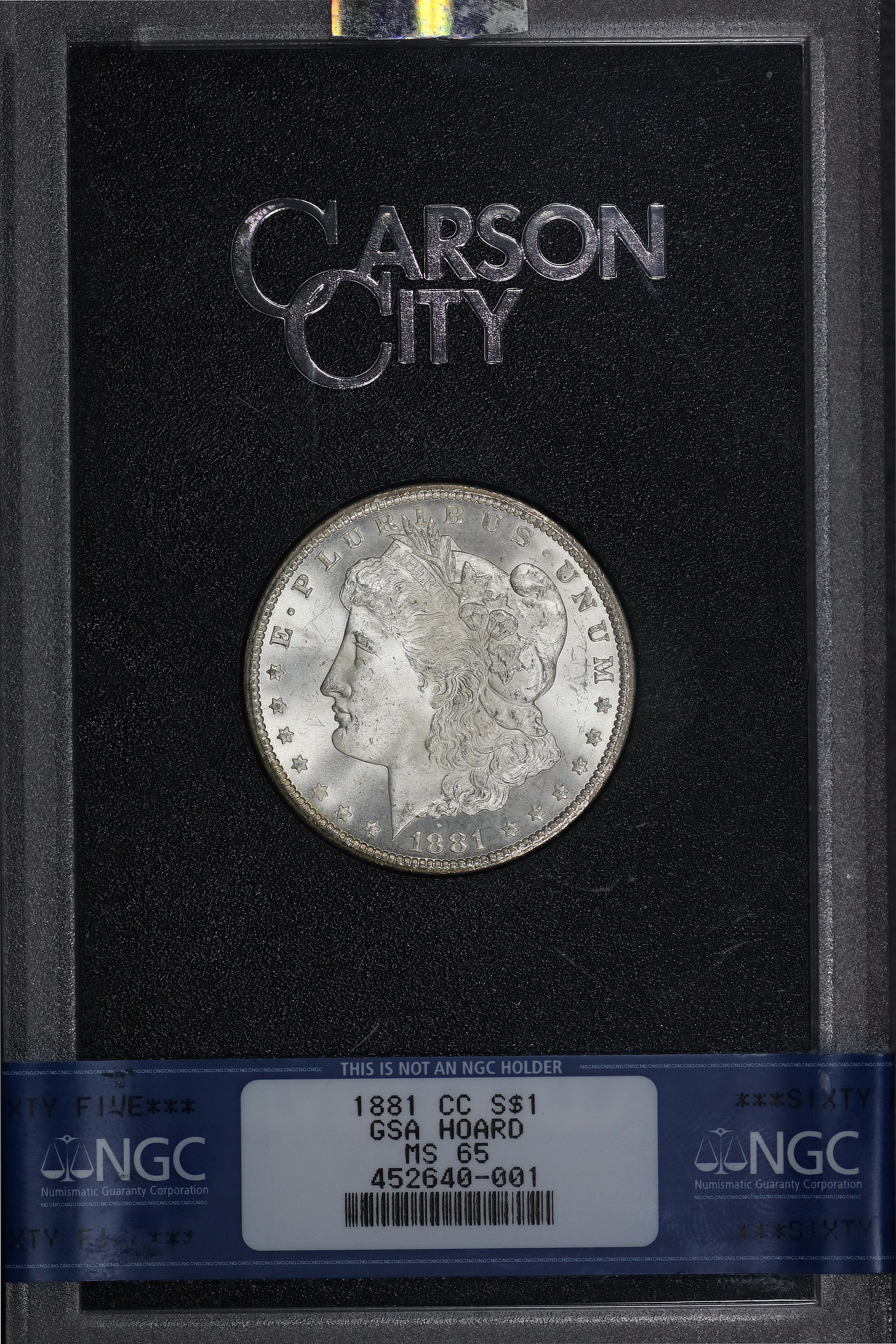 Cc Morgan Dollar Ngc Ms Gsa Hard Pack With Box Dark Rainbow Reverse Toning Northern