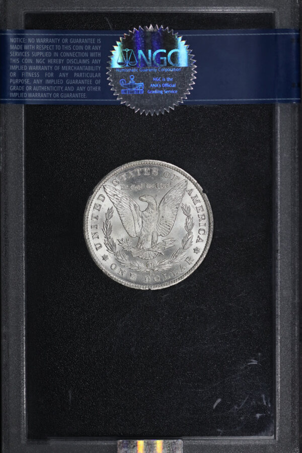 Reverse of this 1881-CC Morgan Dollar NGC MS-66 CAC GSA Hard Pack With Box