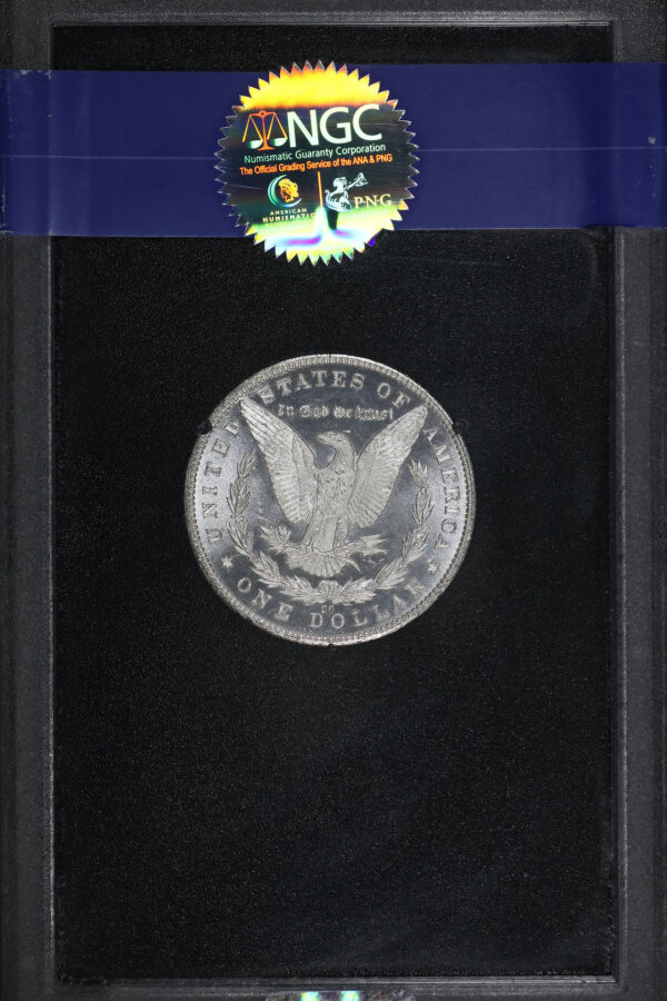 Reverse of this 1881-CC Morgan Dollar GSA Hoard NGC MS-62 PL GSA Hard Pack With Box
