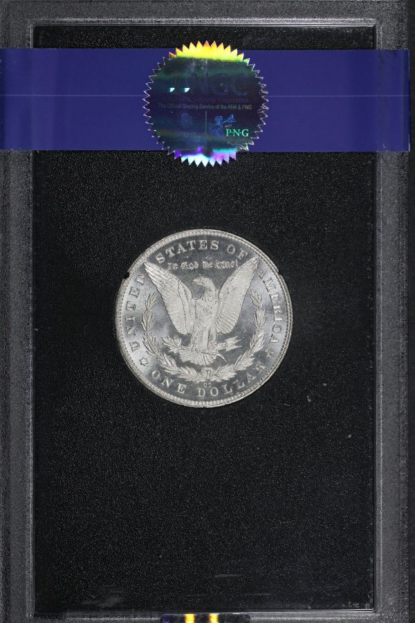 Reverse of this 1881-CC Morgan Dollar NGC MS-62 PL GSA Hard Pack With Box
