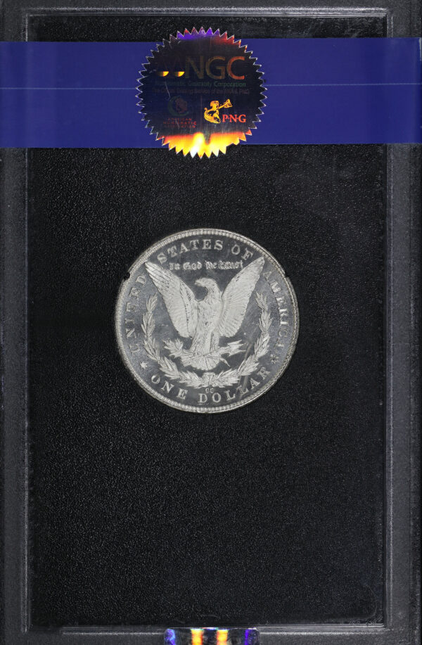 Reverse of this 1881-CC Morgan Dollar NGC MS-65 DMPL GSA Hard Pack With Box