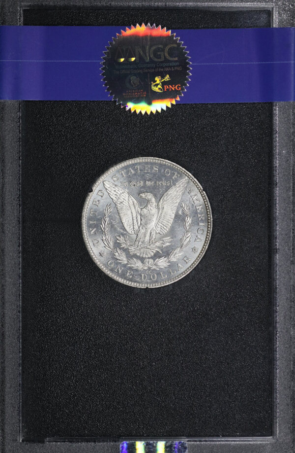 Reverse of this 1882-CC Morgan Dollar NGC MS-65 PL GSA Hard Pack With Box