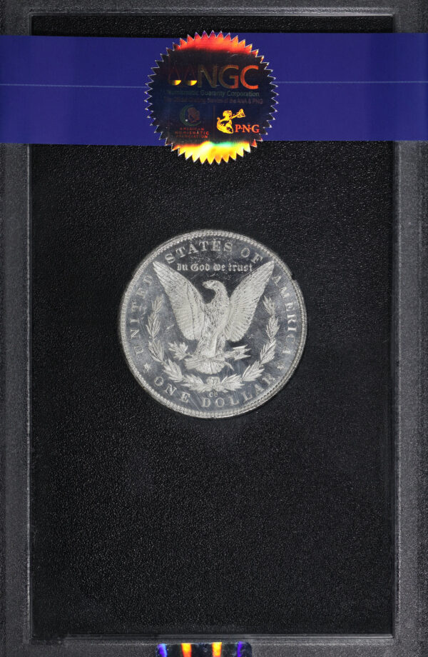 Reverse of this 1882-CC Morgan Dollar NGC MS-64 DMPL GSA Hard Pack With Box