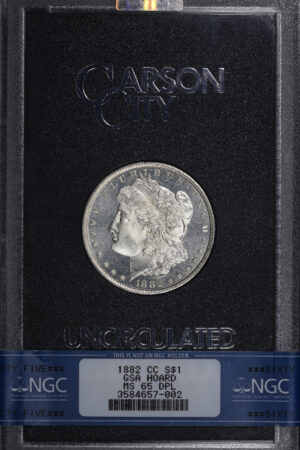 Obverse of this 1882-CC Morgan Dollar NGC MS-65 DMPL GSA Hard Pack With Box