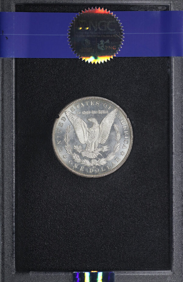 Reverse of this 1883-CC Morgan Dollar GSA Hoard NGC MS-64 PL GSA Hard Pack With Box