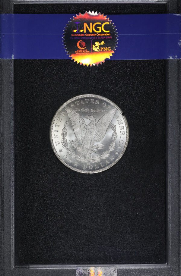 Reverse of this 1884-CC Morgan Dollar NGC MS-66 GSA Hard Pack With Box