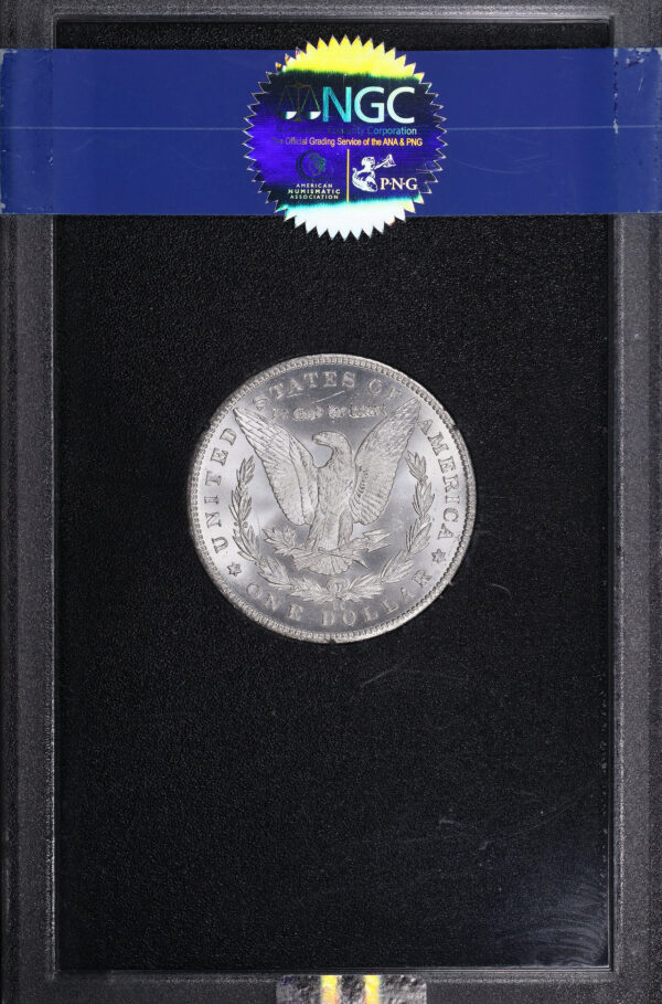 Reverse of this 1884-CC Morgan Dollar NGC MS-66 GSA Hard Pack With Box
