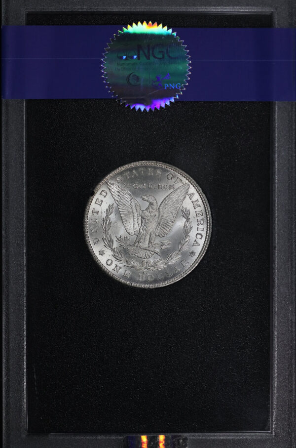 Reverse of this 1884-CC Morgan Dollar NGC MS-66 GSA Hard Pack With Box 