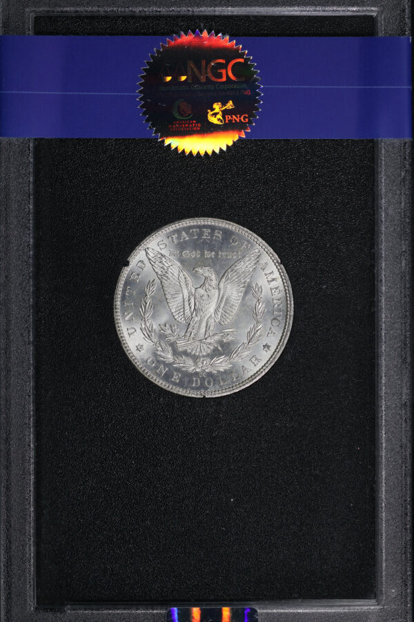 Reverse of this 1884-CC Morgan Dollar NGC MS-66 GSA Hard Pack With Box