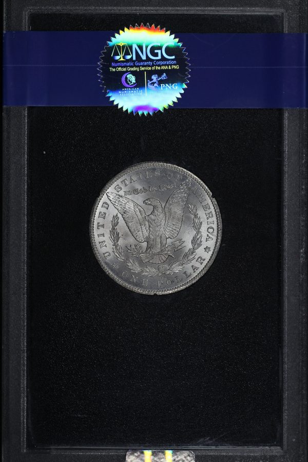 Reverse of this 1884-CC Morgan Dollar Gsa Hoard NGC MS-66+ CAC GSA Hard Pack With Box 