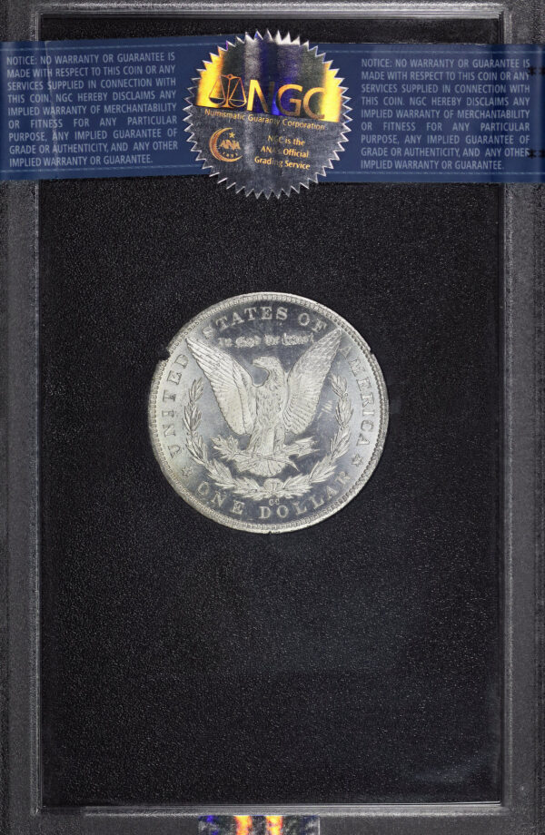 Reverse of this 1884-CC Morgan Dollar NGC MS-65 PL GSA Hard Pack With Box