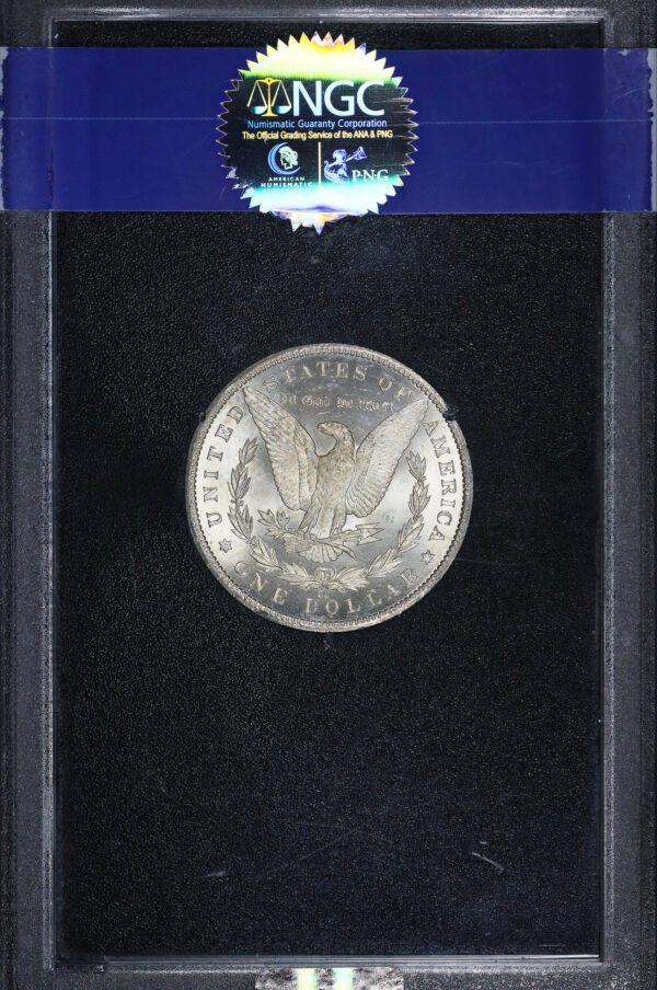 Reverse of this 1885-CC Morgan Dollar NGC MS-67 GSA Hard Pack With Box
