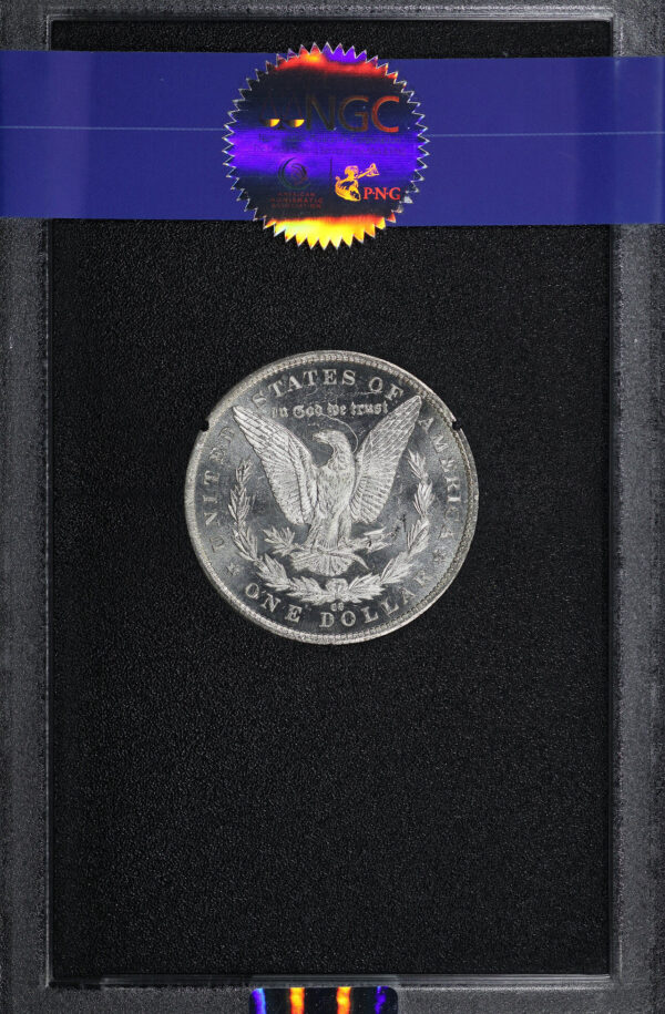 Reverse of this 1885-CC Morgan Dollar NGC MS-64 PL GSA Hard Pack With Box