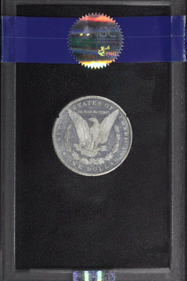 Reverse of this 1885-CC Morgan Dollar NGC MS-63 DMPL GSA Hard Pack With Box