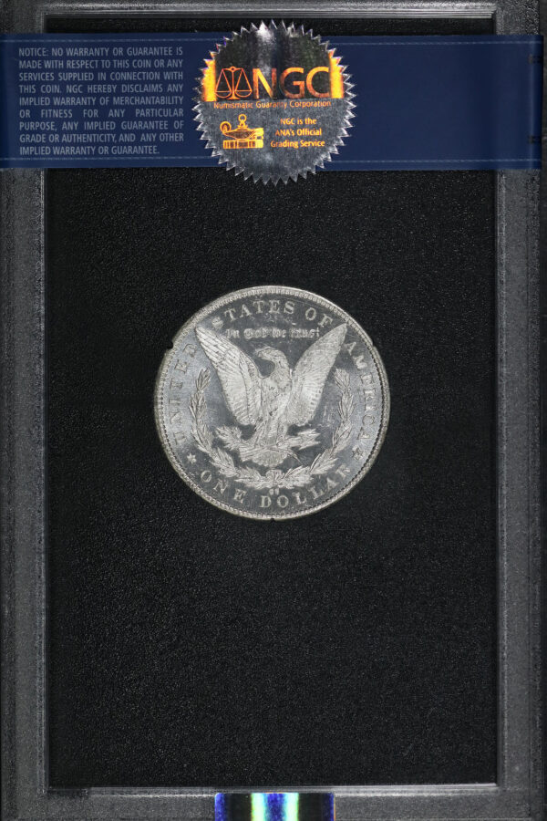 Reverse of this 1885-CC Morgan Dollar GSA Hoard NGC MS-63 DMPL GSA Hard Pack With Box