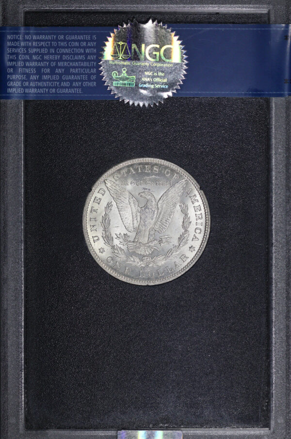 Reverse of this 1890-CC Morgan Dollar NGC MS-61 GSA Hard Pack With Box
