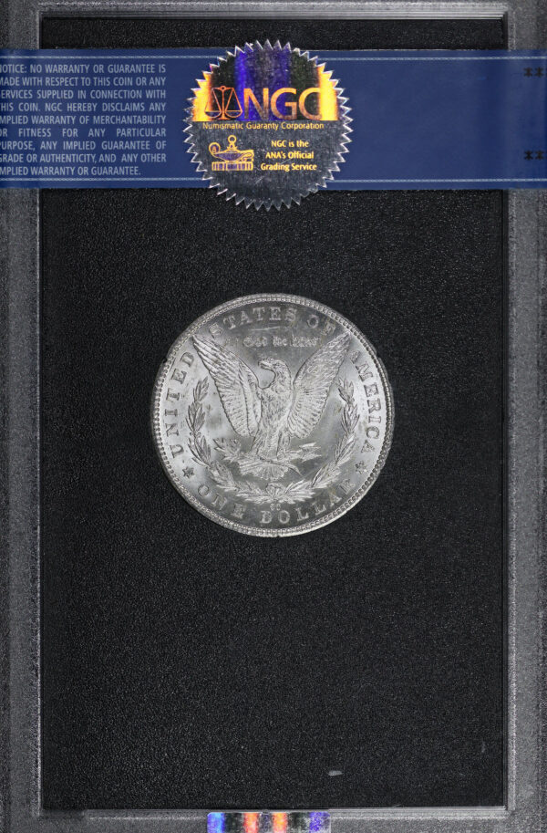 Reverse of this 1890-CC Morgan Dollar NGC MS-63 CAC GSA Hard Pack With Box
