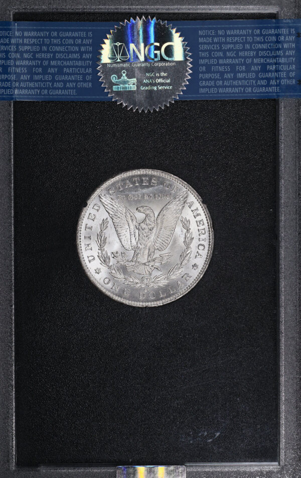 Reverse of this 1891-CC Top-100 Morgan Dollar NGC MS-61 GSA Hard Pack With Box